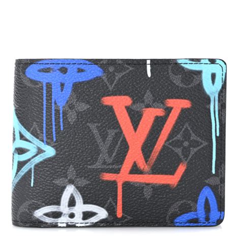 lv graffiti multicolor|LOUIS VUITTON Monogram Eclipse LV Graffiti Multiple Wallet .